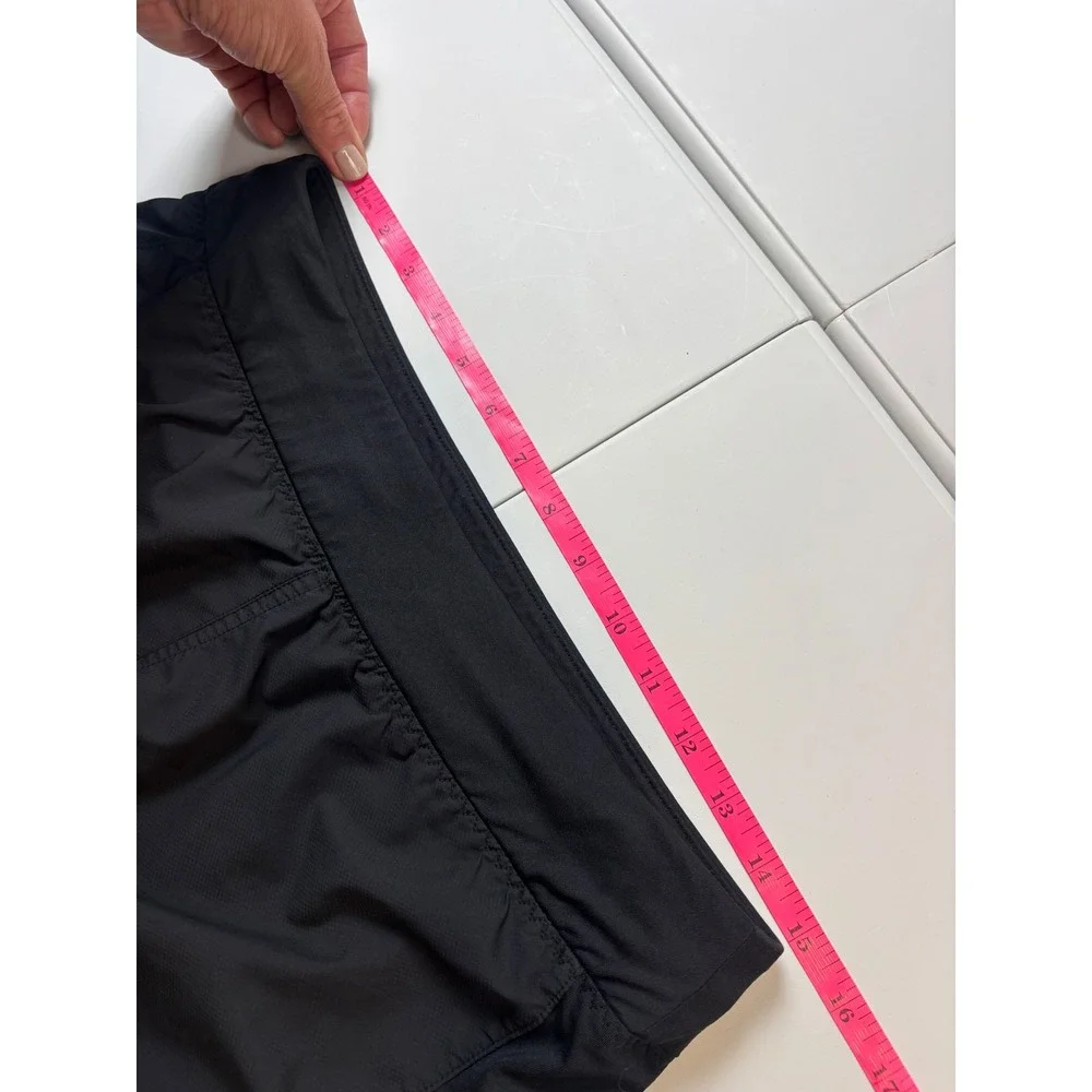 Athleta‎ Mesh Race Run Shorts Womens Small Black Excellent Smocked Waist